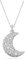 Swarovski Sublima Anhänger, Rhodinierte Damenhalskette im Mond-Design mit Strahlenden Swarovski Kristallen
