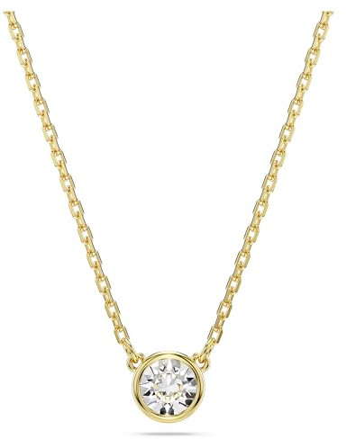 Swarovski Imber Anhänger, Weiße, Vergoldete Damenhalskette mit Strahlenden Swarovski Kristallen