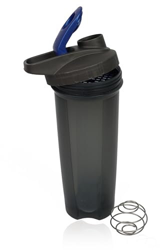 DIVCHI Protein Powder Shaker Bottle With Mixer Ball For Smooth Shake, Leakproof Secure Flip Cap, Gym Shaker For Protein Shakes Ideal Workout Partner (Dark Blue)