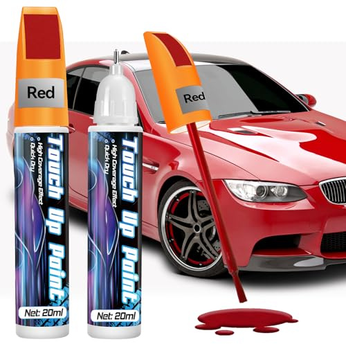 prowithlin Touch Up Paint for Cars 40 ml, Scratch Repair, Two-In-One Car Touch Up Paint Pen, Quick & Easy Solution to Repair Minor Automotive Scratches (2 pack, Red)