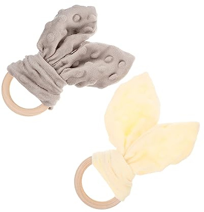 BESTonZON 2pezzi Asciugamani Per Morbido e Sicuro Coperta Comfort Per Culla e Passeggino Giocattolo Da Morsicare Per Anello Per Riposo e La Culla