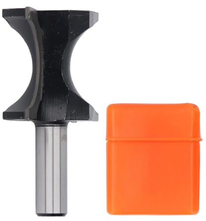 Bullnose Router Bit 1/2in Shank 1 3/8in Bead Diameter Tungsten Steel Alloy Half Round Milling Cutter Woodworking