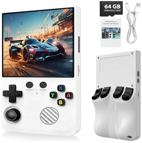 2025 New Upgrade Retro Handheld Game Console with 23000 Games, Rechargeable Video Game Console, Support 30+ Simulators, Linux System, Portable Pocket Arcade