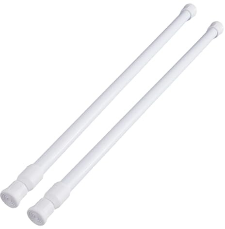 2 Pezzi Aste per Tende Estensibili Bastoni per Tende Regolabile 40-70cm