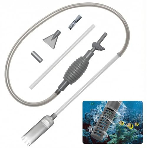 Zyiphor 2.1M Sifonador Acuario, Kit de Limpieza para Acuario con Válvula de Control de Flujo, Sifón Cambiador de Agua, Aspirador Limpiador de Grava y Arena para Acuarios Pequeños y Grandes