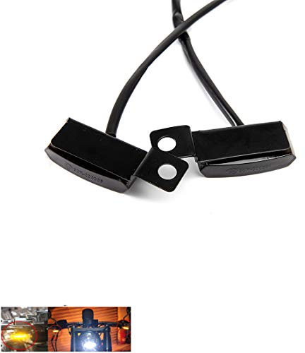 Motorrad Mini LED Blinker Licht Fließendes Wasser Blinkende Anzeigelampe Blinker (Schwarz)