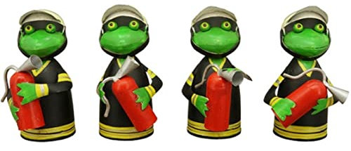 ETC Zaunhocker Frosch als Feuerwehrmann Metall bemalt Verschiedene Motive Preis für 1 Stück