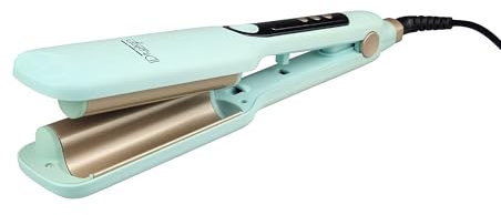 ID Italian Design - Plancha Ondas al Agua Wonder Wave - Tecnología HairCare - Placas de Aluminio 6 cm - Temperatura 130º-210º - Calentador Cerámico PTC - Cable Giratorio - Verde - 330 x 100 x 55 mm