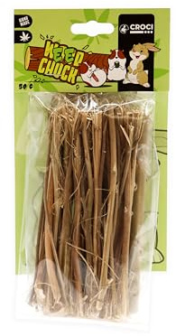 Croci Woodchuck - Rametti di canapa, Mangime per roditori 100% naturale, Snack per conigli, criceti, cincillà e porcellini d'india, 50g