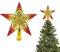 JIJICZ Puntale Albero Natale Vintage Plastica Hollow Stella Decorazione Di Natale Punte Di Natalizie Natività Celebrazioni Ornament Christmas Tree Topper Star