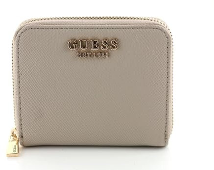 GUESS Laurel Damen Geldbörse mit Reißverschluss, klein, Taupe, Einheitsgröße