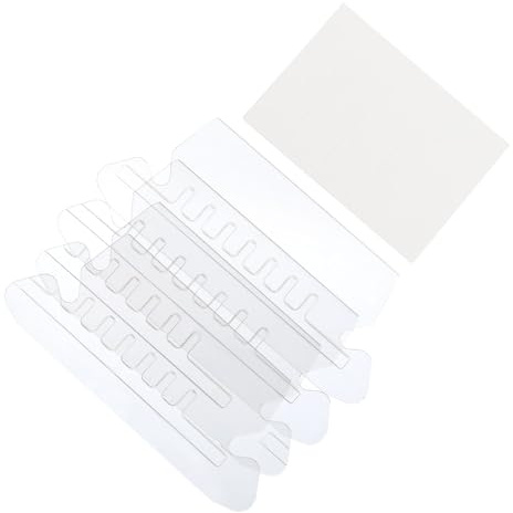 PATIKIL Étiquettes de Dossiers de 3 Pouces, 50 Pièces D'Onglets de Dossiers Avec Étiquettes en Plastique Transparent Pour Dossiers Suspendus, Identification Rapide, Organisation