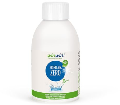 winwinCLEAN® Veganes Raumluftdeo 'ZERO' I Luftreinigungs-Konzentrat I Für Luftreiniger, Air Purifier & Raumluftreiniger mit Wasserfilter I Entfernt Pollen, Staub, Tierhaare, Schimmel, I 250ml