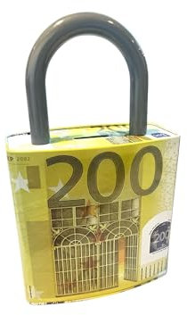 Huchas Original Candado XL 100 Euros, 200 Euros. Hucha Infantil Lata. Hucha Lata Grande XXL 16X27 (Candado 200 Euros)
