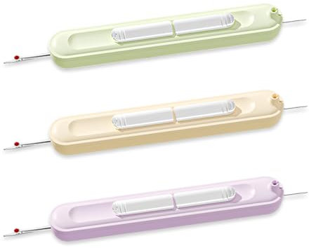 YZROHYI 3 Pièces 2 in 1 Decoud Vite et Enfile Aiguille,Passe Fil Couture Portable,Enfile Aiguille Couture Main,Enfile Aiguille Machine à Coudre,Enfile Aiguille pour Broderie,Needle Threader Tool