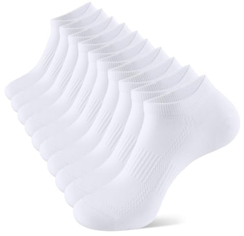 YORJOSOX Bamboo Trainer Socks for Women & Men: No-Show 5-Pack with casual & Breathable – Low-Cut Invisible Liner for Sneakers/Summer Shoes (UK, Numeric, 4, 8, Regular, Regular, White 5 pairs)