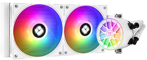 TR-Thermalright AQUA ELITE 240 V6 ARGB Blanc Refroidisseur liquide,240mm Aio, ventilateurs double PWM - ARGB, pour AM4/AM5, Intel LGA1851/1700/115x/1200 (Blanc)