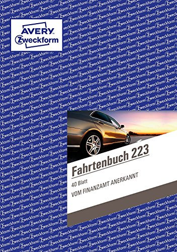 6er Sparbundle Avery Zweckform 223 Fahrtenbuch für PKW (A5, 40 Blatt) weiß