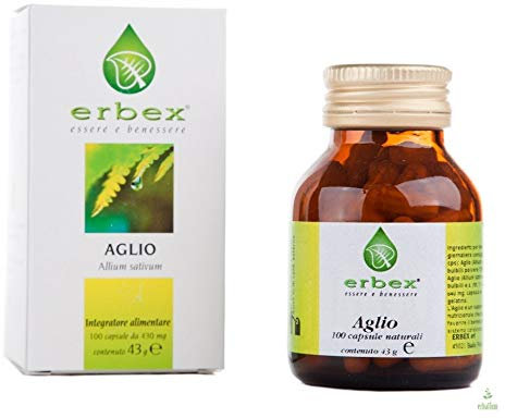 Erbex Aglio Integratore Alimentare, 100 Capsule