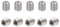 sourcing map 50Pcs M4x5mm Interno Hexagonal Enchufe Conjunto Prisioneros Tornillos Punta Plana Acero Inoxidable 304 Tornillo