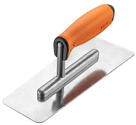 NEO Venezianer Glättekelle 240 x 97 mm, Blattstärke 0,5 mm | Ergonomischer Kunststoffgriff, Blatt aus rostfreiem Stahl