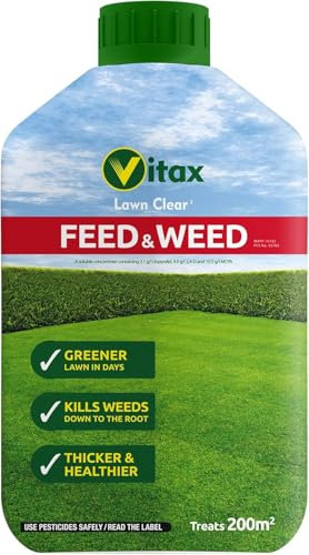 Vitax Feed & Weed Lawn Care Enhance Liquid Feed – Fast-Acting Lawn Fertilizer for Healthier, Greener Grass – Boost Growth, Strength & Color – Ideal for Lawns, Gardens & Turf Care (500ml)