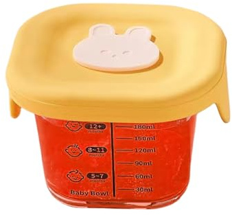 Contenitori per alimenti per bambini, contenitori in vetro per alimenti per bambini, contenitori riutilizzabili per congelatore, microonde, bambini, casa, viaggi, scuola, asilo nido, insalata, purea
