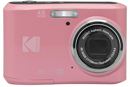 Kodak PIXPRO FZ45 Friendly Zoom 16MP 1080p Full HD Digital Camera with 4X Optical Zoom and 27mm Wide Angle Lens (Pastel Pink)