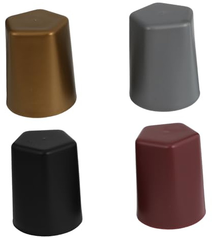 iplusmile Cubiletes para Dados Juego De Dados Profesional Portadados Compacto Plástico Suave 4 Piezas Color Negro Plata Oro Morado para Juegos De Mesa Fiesta y Ktv