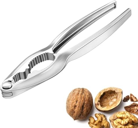 YUVKIN Schiaccianoci in Metallo con Impugnatura Ergonomica, Schiaccianoci Acciaio Inox, Schiaccia Noci, Schiaccia Castagne e Mandorle