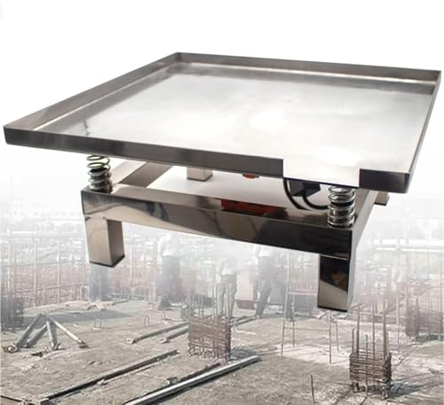 Wsexyy Mesa Vibratoria De Hormigón De Acero Inoxidable De 50 X 50 Cm para Pruebas De Vibración De Hormigón. Elimina Burbujas Y Precipitados. Frecuencia: 3000-3600 Veces/min. Capacidad De Carga: 20 Kg