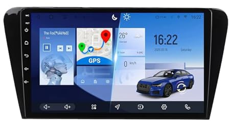 Autorradio Android 15 de 9 Pulgadas Doble DIN para Skoda Octavia 3 A7 2013-2018, con CarPlay, cámara de Marcha atrás, Controles en el Volante, Bluetooth, GPS, Radio FM y WiFi (A2 2G+32G).