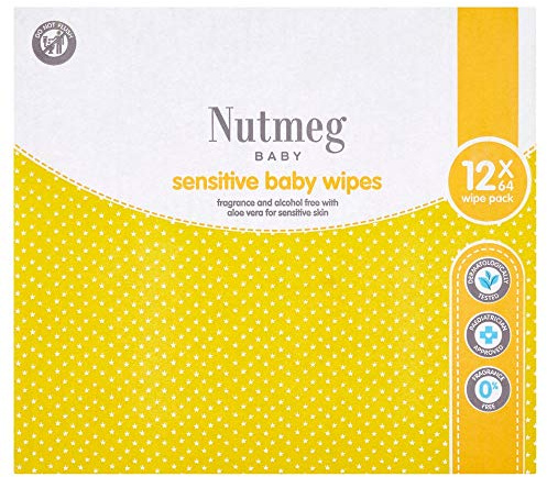 Morrisons Nutmeg 64 Fragrance Free Baby Wipes x 12