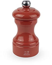 PEUGEOT - Bistro 10 cm Pepper Mill - Classic Pepper Grinder - Made with PEFC Certified Wood - Lifetime Guaranteed Mechanism - Made in France - Terracotta Colour