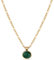 * Einzelstück Ubud Halskette mit grünem Stein Anhänger | 14K vergoldet Edelstahl (Ubud Kette Emerald)