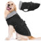 Lelepet Hundemantel Winterweste Reflektierende Fleece Hundejacke für Große Hunde Wasserdicht Hundejacke Wintermantel Warme Winterjacke mit Verstellbarer Schnalle, Schwarz 2XL