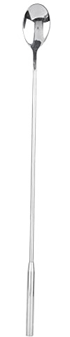 Yctze Cucchiaio da Bar con Manico Lungo in Acciaio Inossidabile Premium, 30 Cm, estremità a Goccia, Ideale per Mescolare Cocktail e Bevande, Cucchiaio da Bar Dritto Rotante Liscio