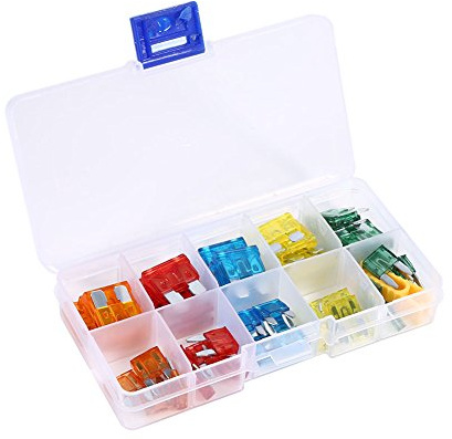 Fusibles 50pcs Fusibles à Lame Mini Fusibles Plats avec Boîte de Rangement Fusibles Automobiles avec Outil de Retrait 5A 10A 15A 20A 30A électronique de Voiture