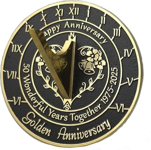 ANTIQUEMEDIEVAL 50th Golden Anniversary Sundial 2025 Gift 10