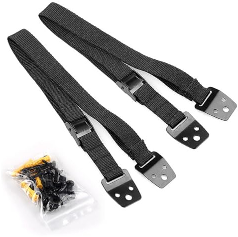 MOLUCKFU Correas de Seguridad para Tv y Muebles Ajustables con Anclajes de Pared y Herrajes Incluidos Protección Antivuelco para Bebés y Seguridad Infantil el Hogar Color Negro