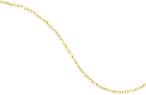 forme di Lucchetta Ankerkette in Echtgold 585 | Herren Damen 50cm | Kette 14 Karat Gelbgold ohne Anhänger | Made in Italy