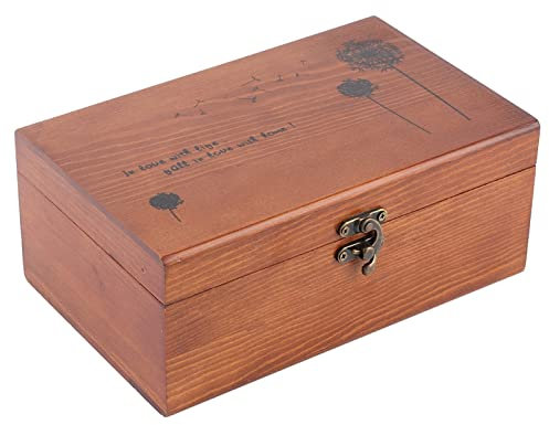 Scatola da cucito in legno con scomparti, scatola da cucito vintage Scatola da cestino da cucito con kit da cucito per accessori per attrezzi da cucito(Empty Sewing Box)