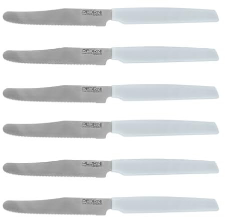 Pedrini Coltelli da Tavola, serie Active Acciaio Inossidabile, 6 coltelli