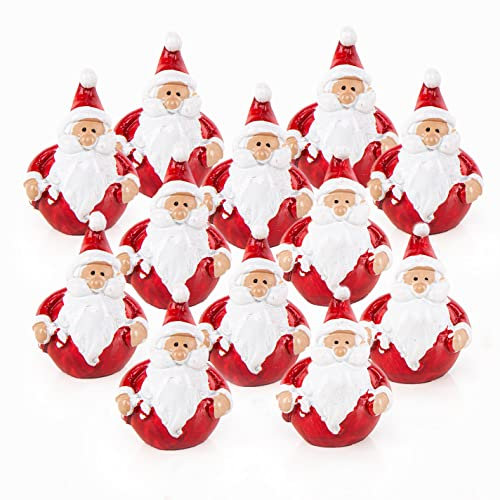 Logbuch-Verlag 12 Mini Nikolaus Figuren kleines Geschenk Weihnachtsmann rot weiß 4 cm Kleinigkeit Weihnachten Kunden Mitarbeiter Give-Away