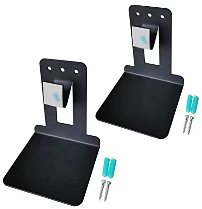 BNNP Soporte de altavoz para cine en casa, soporte de pared de metal para altavoces de satélite, soporte de elevación de suelo, torre de audio