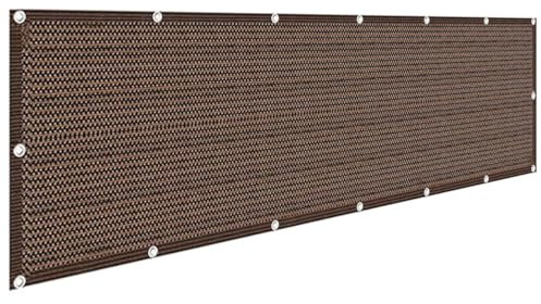 SXEVZOO Brise-Vue pour Balcon Extérieur Petit Grillage de Clôture Hauteur 40cm/50cm Couverture de Écran Jardin Vent et UV PEHD Pare-Soleil pour Patio (Color : Brown, Size : 40x520cm)