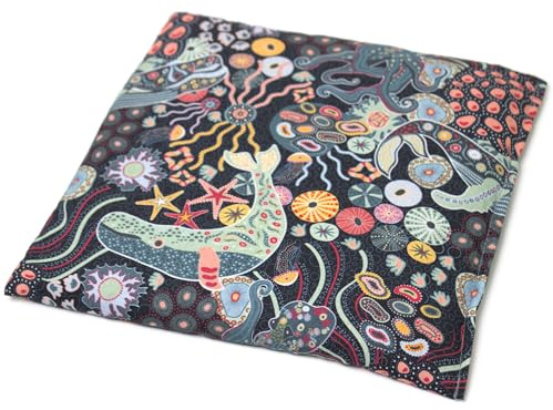 Cojín de semillas de uva, 19 x 19 cm, tejido orgánico bajo el agua