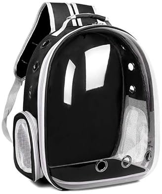 Katzenrucksack Bubble Capsule - Outdoor Tragetasche für Haustiere, Entdecken, Wandern und Reisen für Katzen und kleine Hunde (Schwarz)