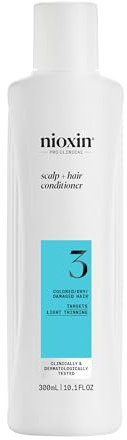NIOXIN - Sistema 3 - Acondicionador Fortalecedor - Para Cabello Teñido y Dañado con Debilitamiento Leve - Con Biotina y Niacinamida (300ml)