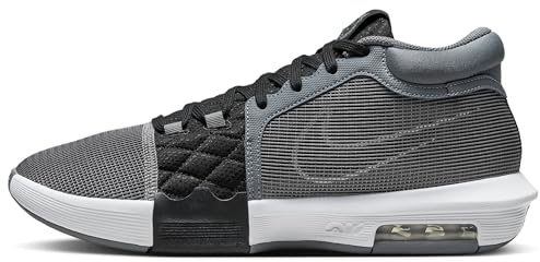 Nike FB2239-004 LeBron Witness 8 Chaussures de basketball, Gris froid/Noir/Blanc, pointure 45, 45 EU